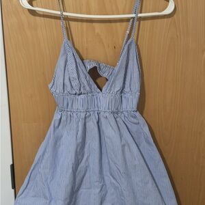 Aritzia Blue and White Striped Dress